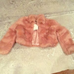 Naked Wardrobe gorgeous Faux Fur Cropped Jacket